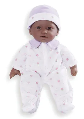 11" La Baby Soft Baby Doll, Purple w/Blanket, African-American