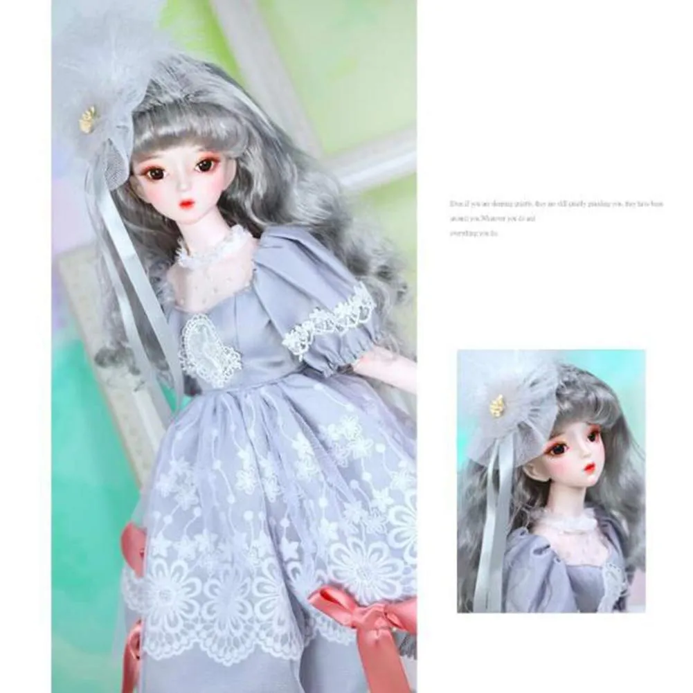1/3 BJD Dolls with Clothes Outfit Shoes Wig Hair Makeup 23.6'' 34 Ball Joints SD Dolls for Girls Gift and Dolls Collection