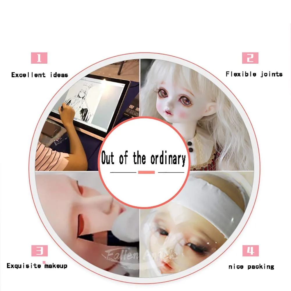 1/4 BJD Doll Banbi Elf Ear, SD Dolls 15 Inch 19 Ball Jointed Doll DIY Toys with Full Set Clothes Shoes Wig Makeup, Best Gift for Girls