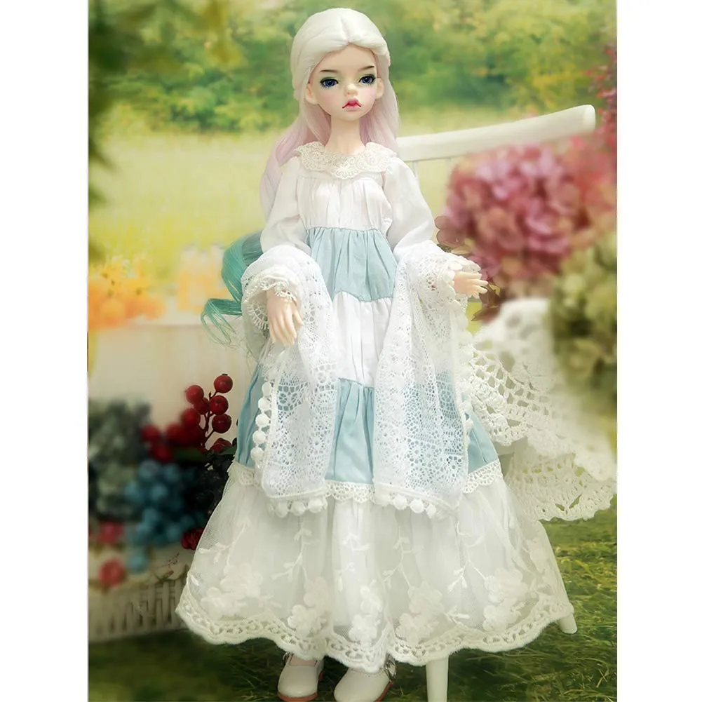 1/4 Bjd Doll Sd Doll 42.5cm 16.7 Inches Joint Doll Full Set -with a Dress, Wig, Shoes, Trend Puppet Birthday Children's Day Gift