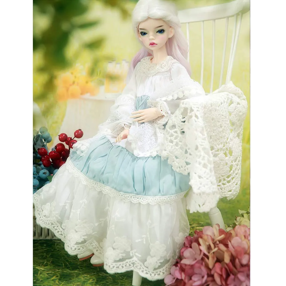 1/4 Bjd Doll Sd Doll 42.5cm 16.7 Inches Joint Doll Full Set -with a Dress, Wig, Shoes, Trend Puppet Birthday Children's Day Gift