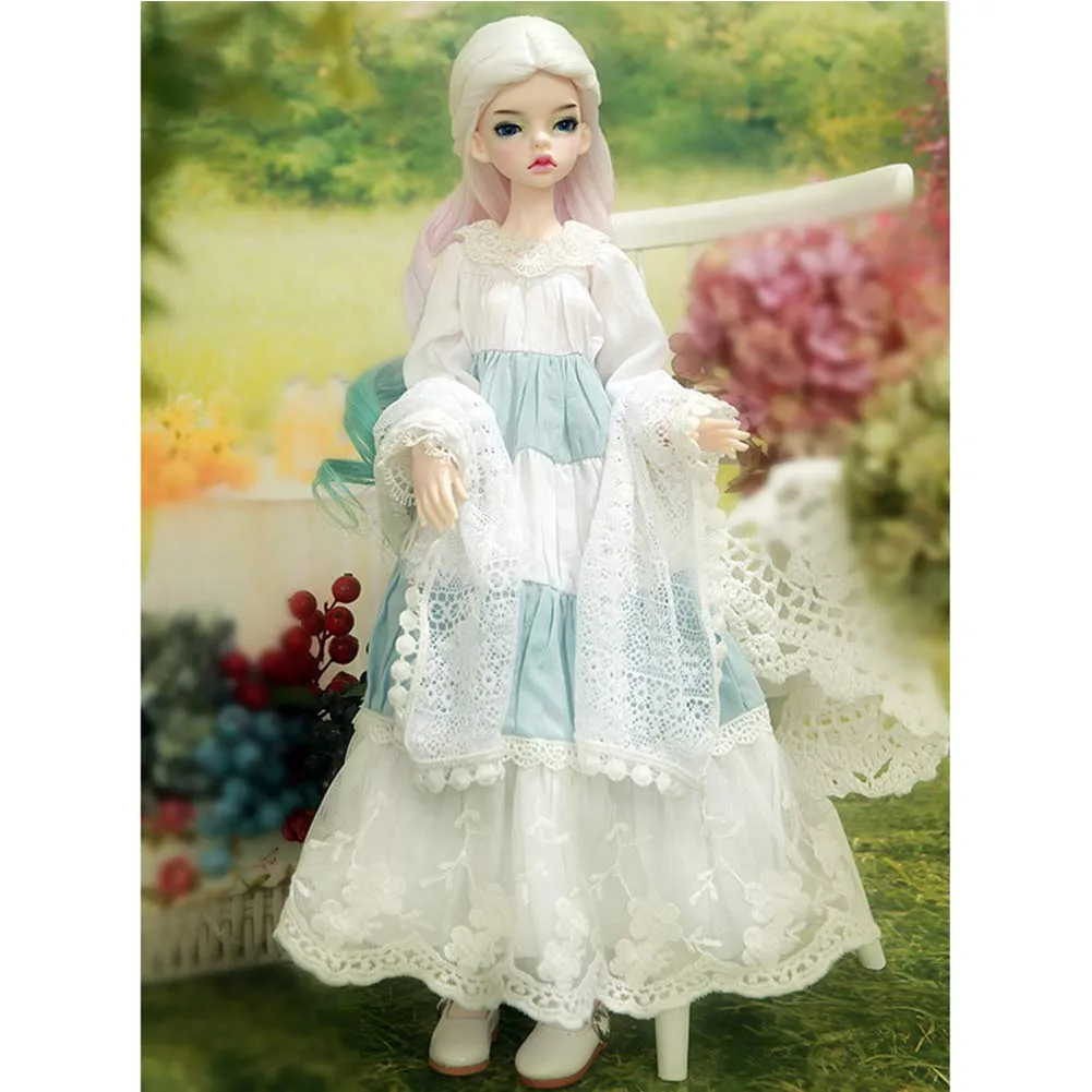1/4 Bjd Doll Sd Doll 42.5cm 16.7 Inches Joint Doll Full Set -with a Dress, Wig, Shoes, Trend Puppet Birthday Children's Day Gift