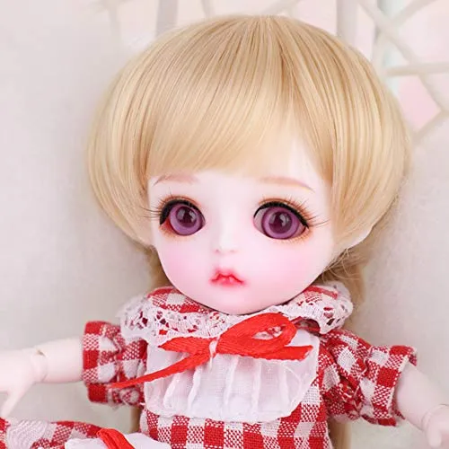 1/8 BJD Doll SD Dolls 16CM/6.29" Movable Joints with Hair Makeup Gift Collection Christmas Decoration Fashion Handmade Doll Can Changed Makeup and Dress DIY