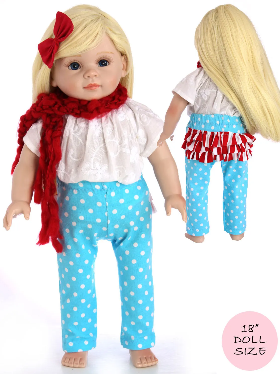 18" doll clothes patterns - LEGGINGS (D1312)