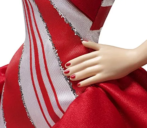 2019 Holiday Barbie Doll, 11.5-Inch, Blonde, Wearing Red and White Gown, with Doll Stand and Certificate of Authenticity