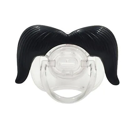 2Pcs 6# Funny Baby Beard Pacifiers Nipple, Food Grade Silicone Teethers AZ12402