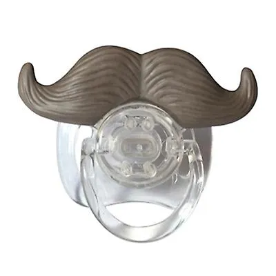 2Pcs 6# Funny Baby Beard Pacifiers Nipple, Food Grade Silicone Teethers AZ12402