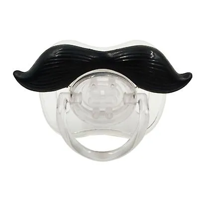 2Pcs 6# Funny Baby Beard Pacifiers Nipple, Food Grade Silicone Teethers AZ12402