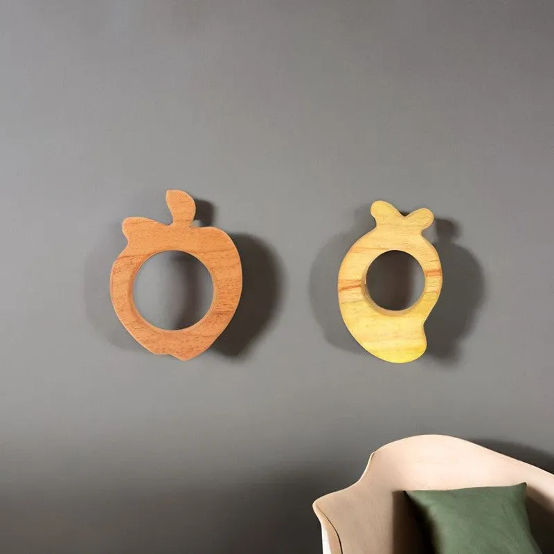 Apple and Mango Shaped Neem Wood Teethers