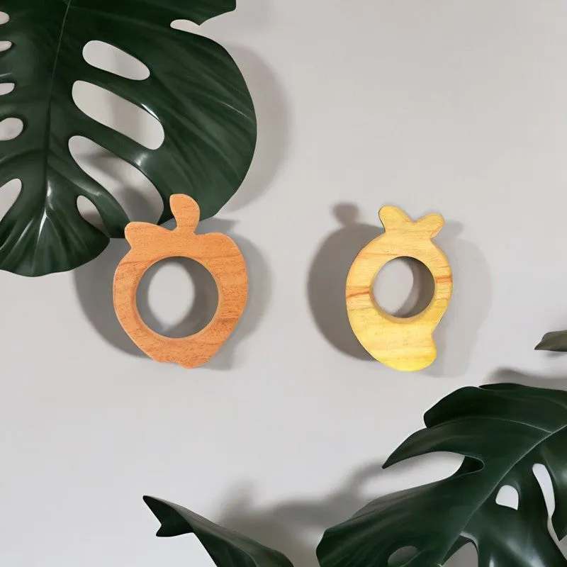 Apple and Mango Shaped Neem Wood Teethers