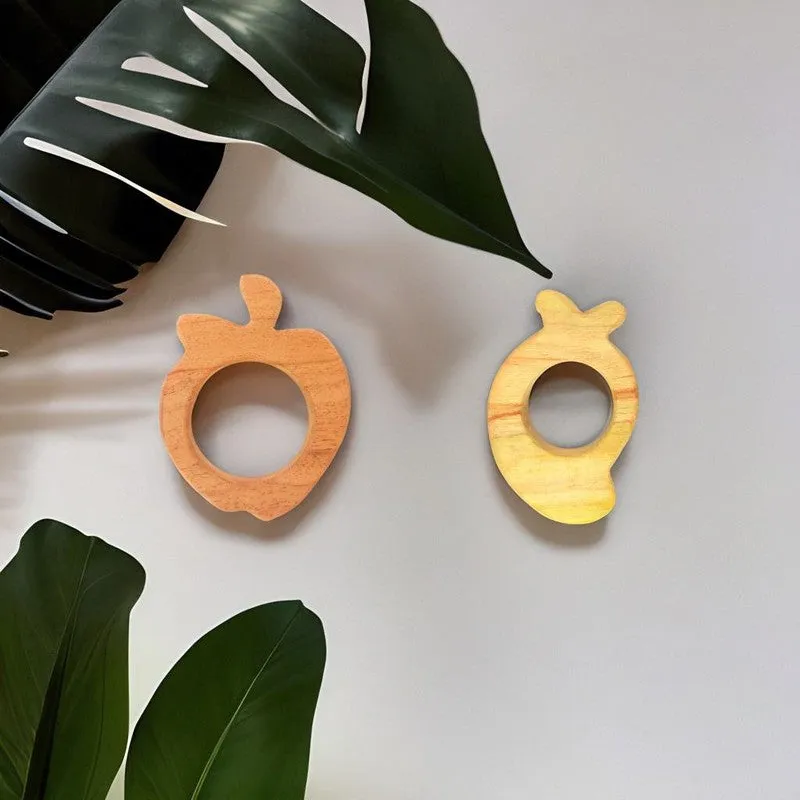 Apple and Mango Shaped Neem Wood Teethers