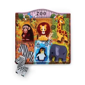 At the Zoo 6pc Wood Puzzle   Playset