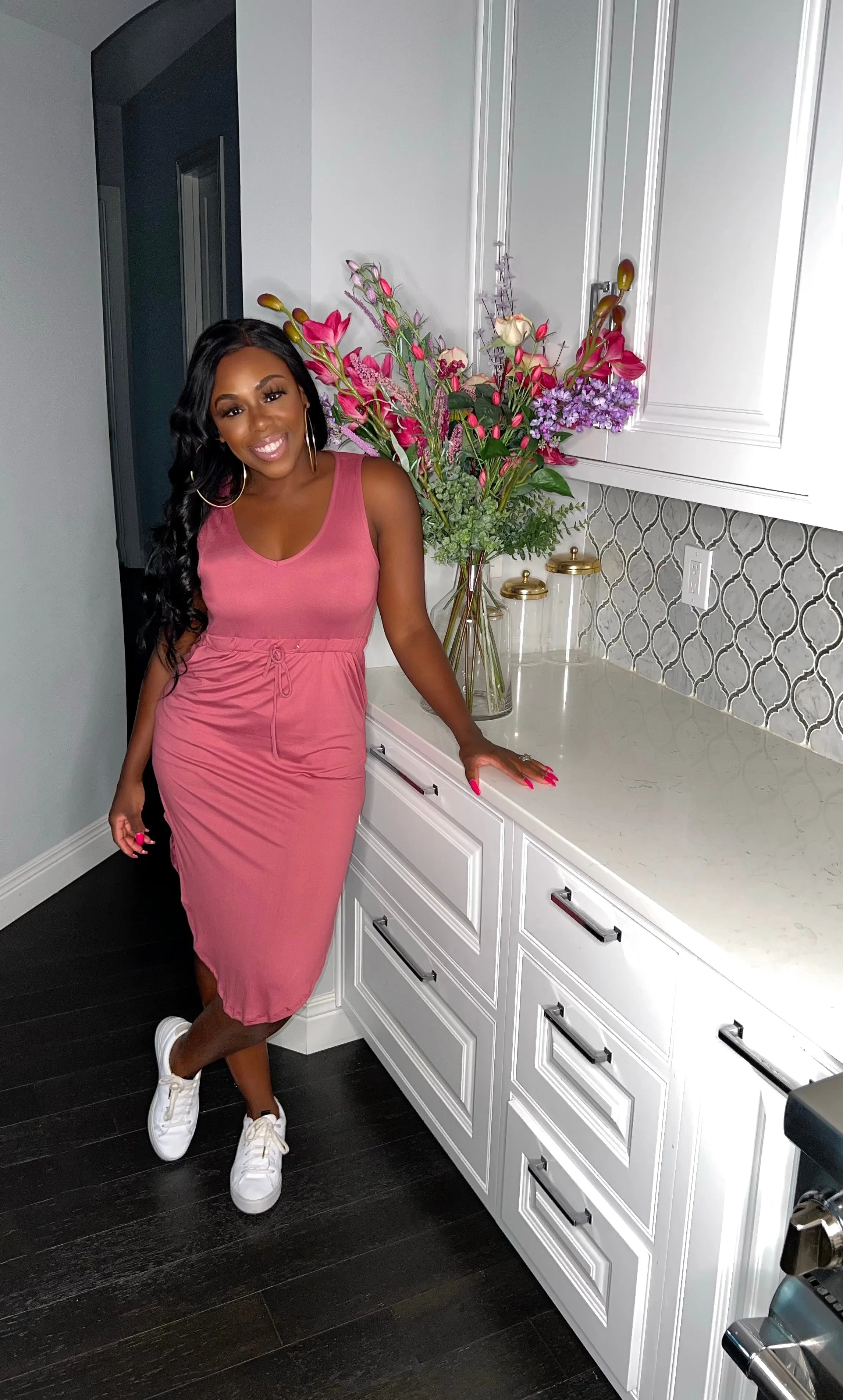 Basic Chill Day Midi Dress (Mauve)