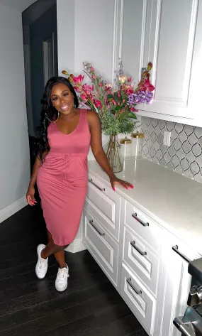 Basic Chill Day Midi Dress (Mauve)