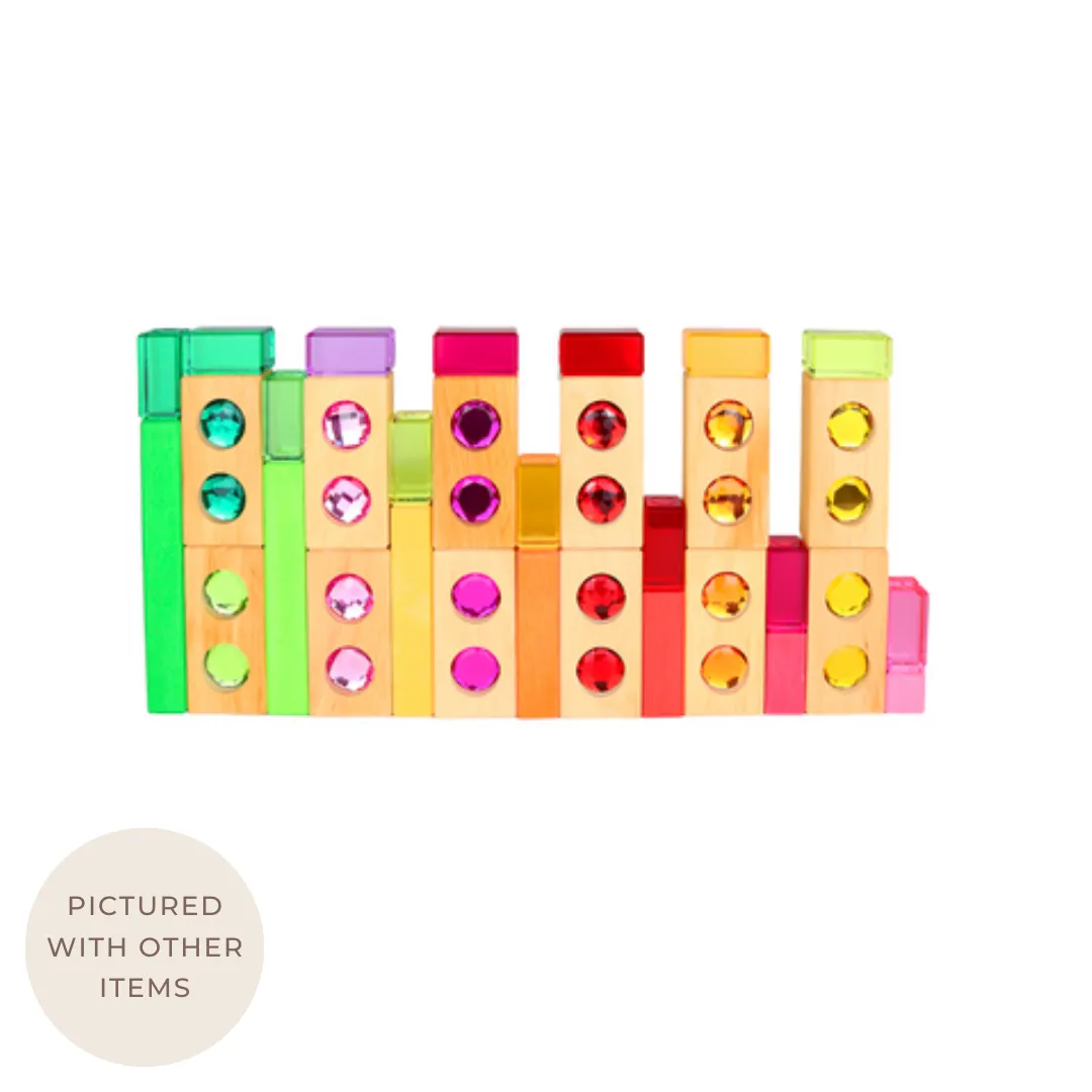 Bauspiel Translucent Building Cubes | 20 Pieces