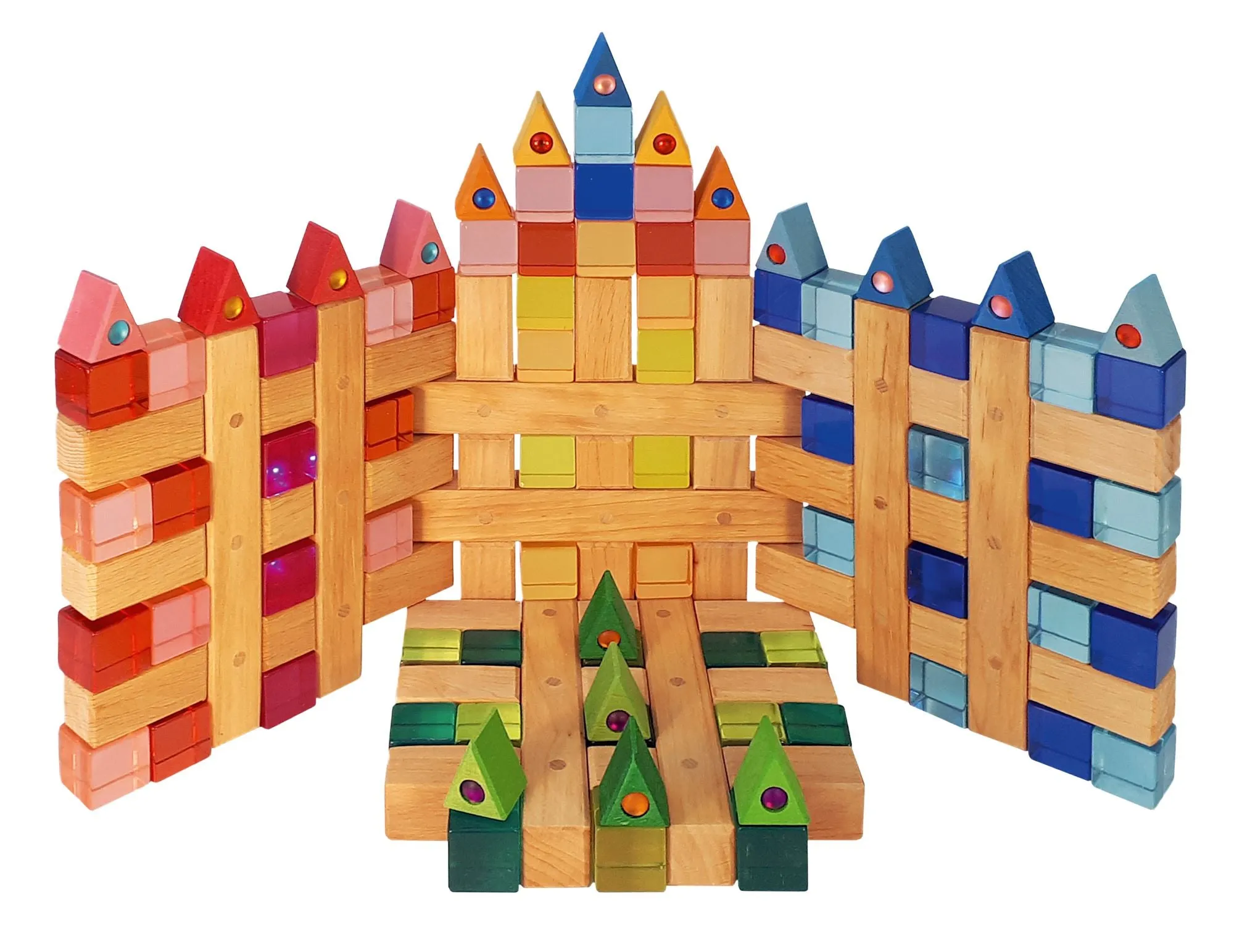 Bauspiel Translucent Building Cubes | 20 Pieces
