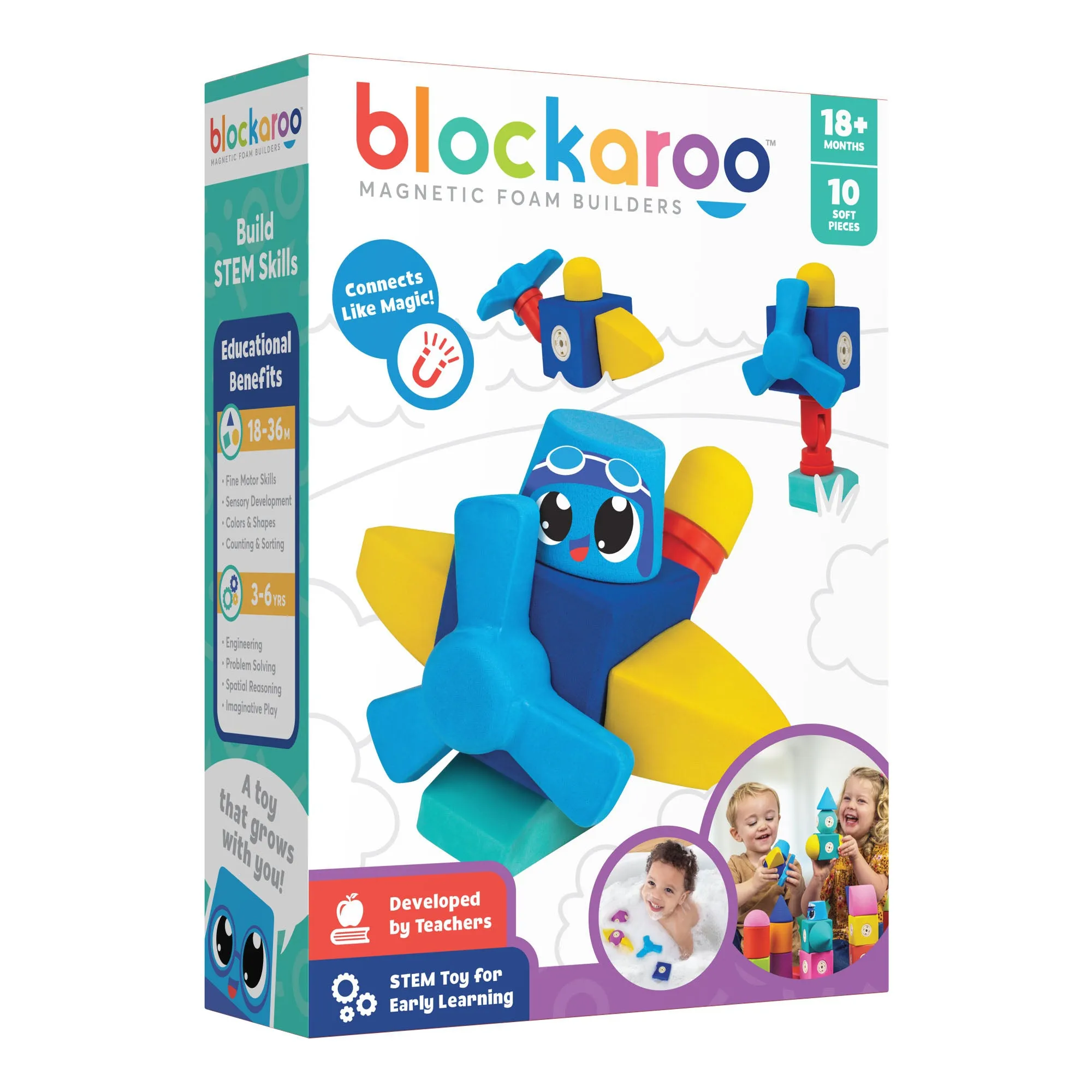 Blockaroo Magnetic Foam Blocks- Plane