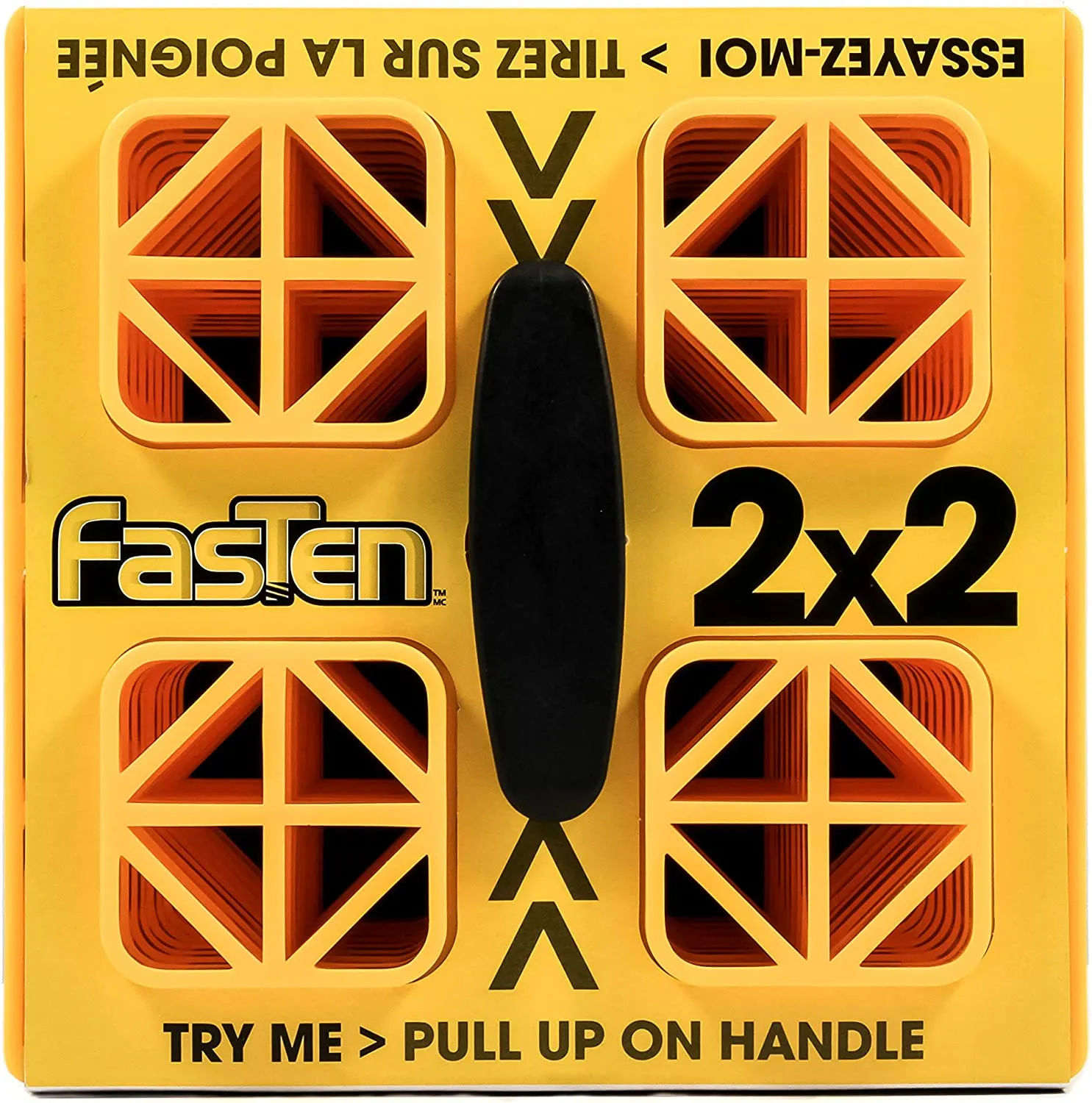 Camco 44512 FasTen Leveling Blocks - w / T-Handle,2x2,Yellow 10 pack