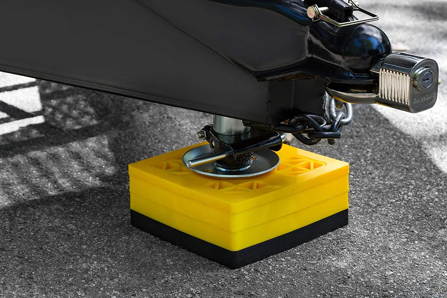 Camco 44512 FasTen Leveling Blocks - w / T-Handle,2x2,Yellow 10 pack