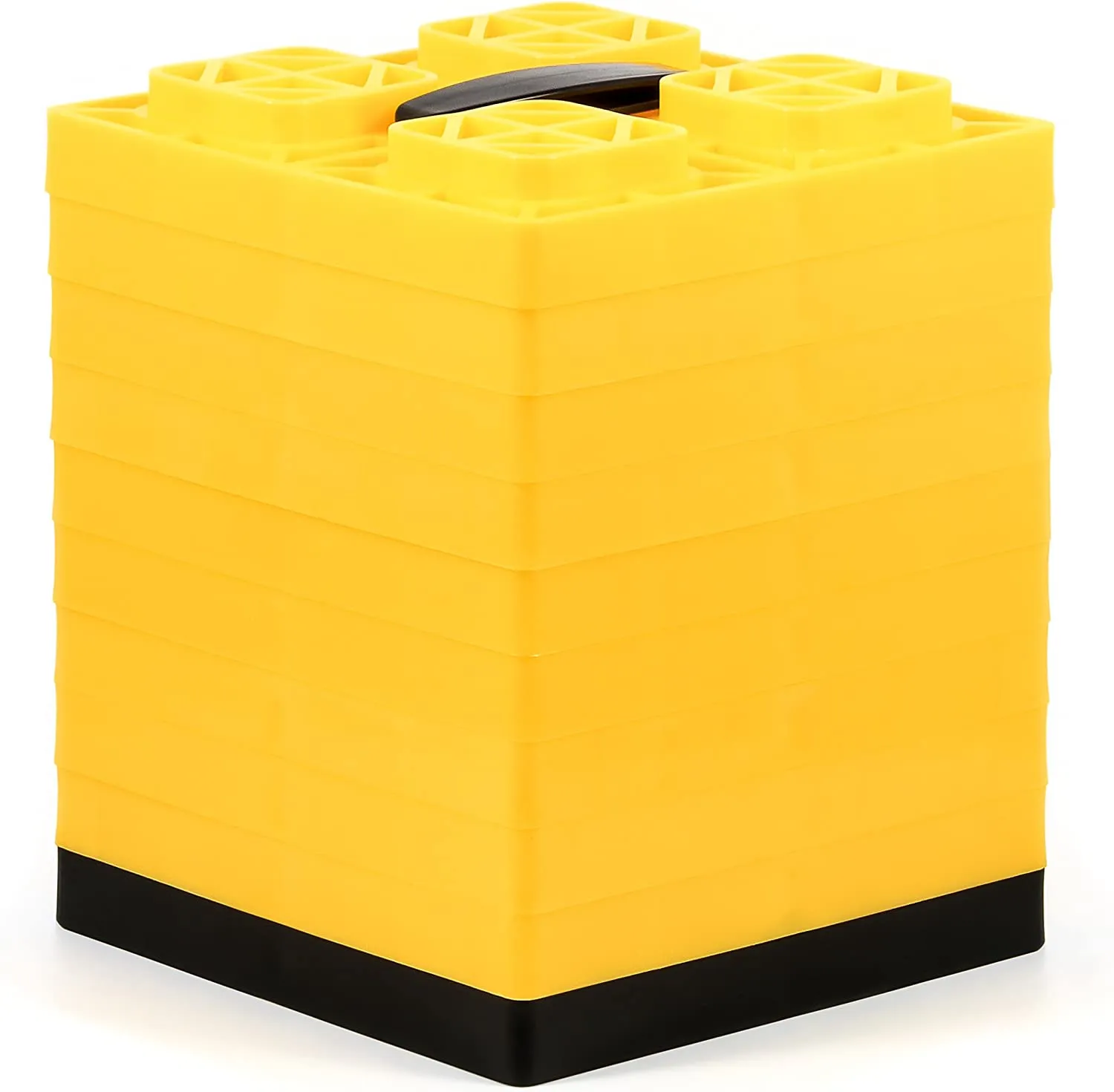 Camco 44512 FasTen Leveling Blocks - w / T-Handle,2x2,Yellow 10 pack