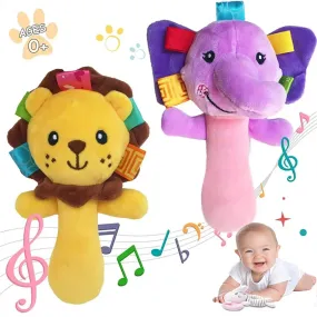 Cartoon Plush Animal Rattle