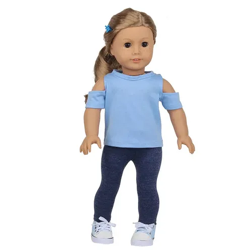 Charming 18-Inch Doll Autumn Costume Set for Travel Adventures