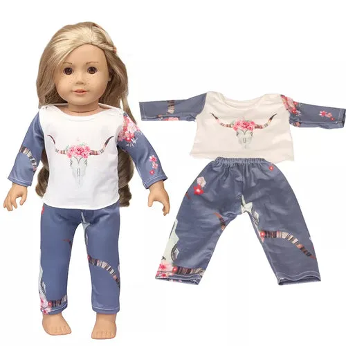 Charming 18-Inch Doll Autumn Costume Set for Travel Adventures