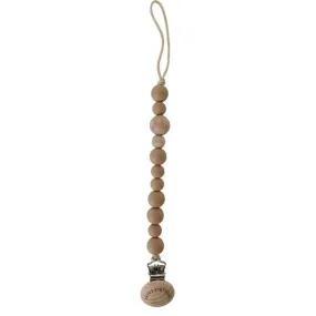 Chewable Charm Classic Pacifier Clip - Wood  Tan