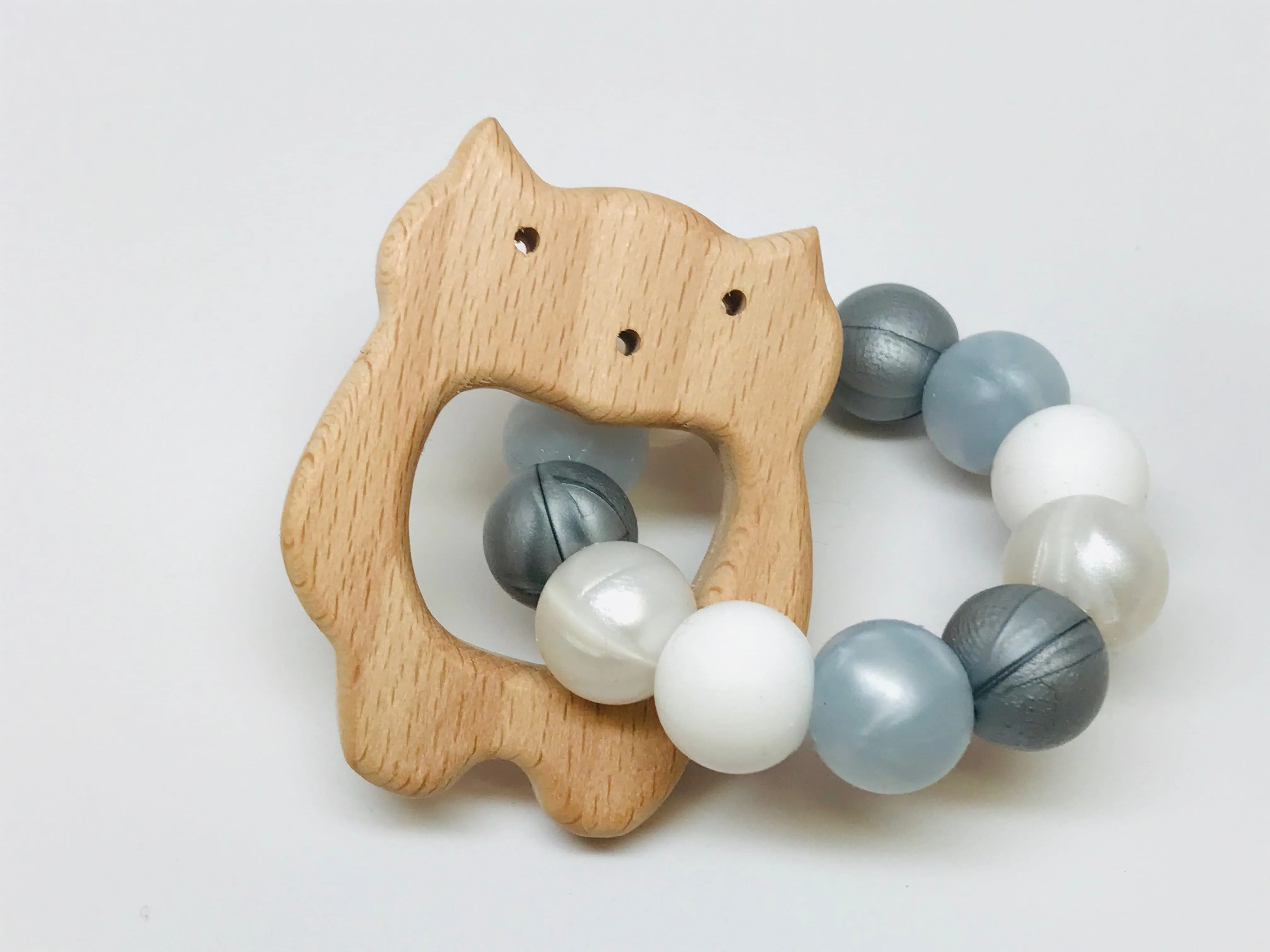Chewy Baby Co Silicone Wood Teething Toys