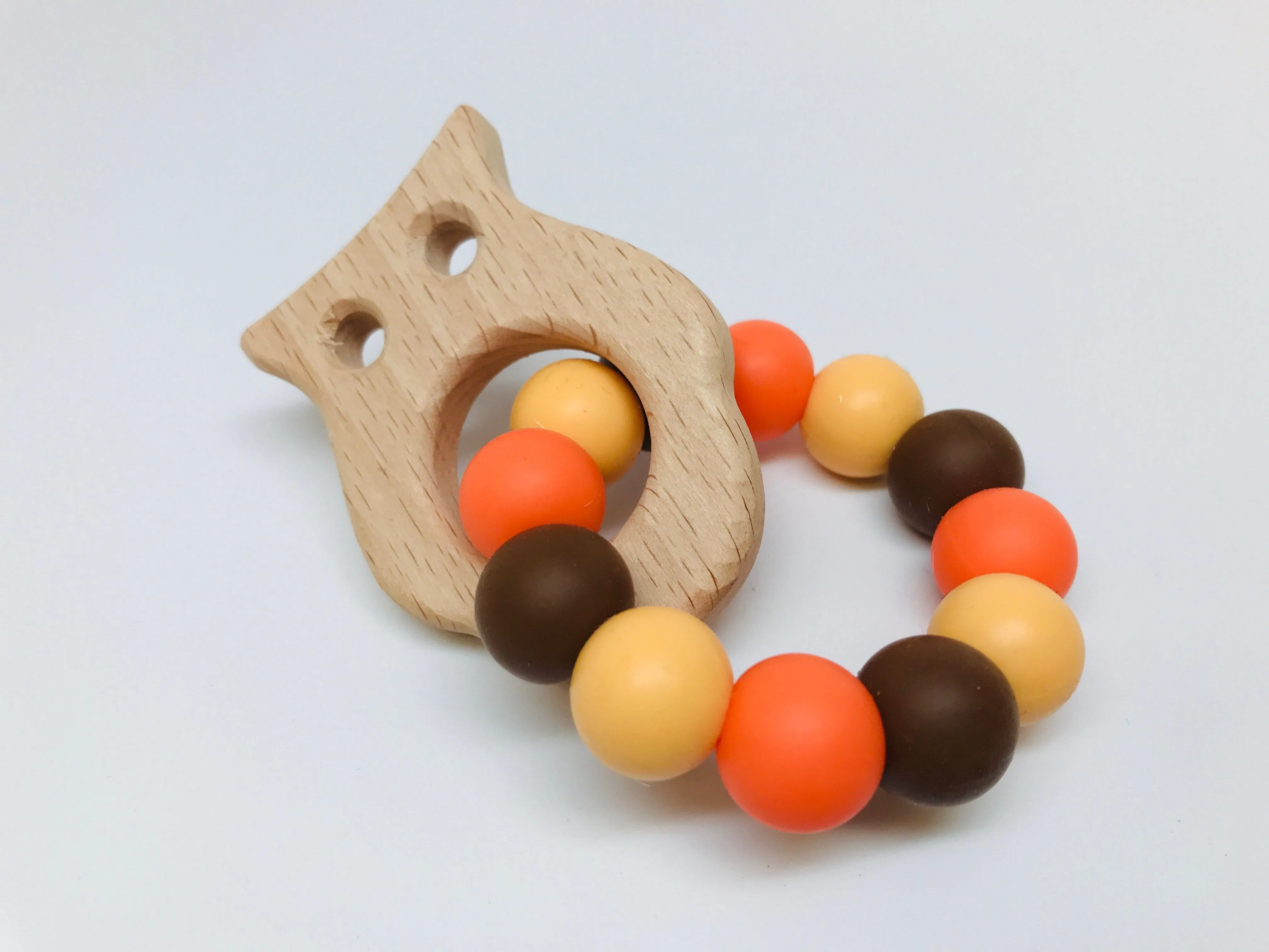 Chewy Baby Co Silicone Wood Teething Toys
