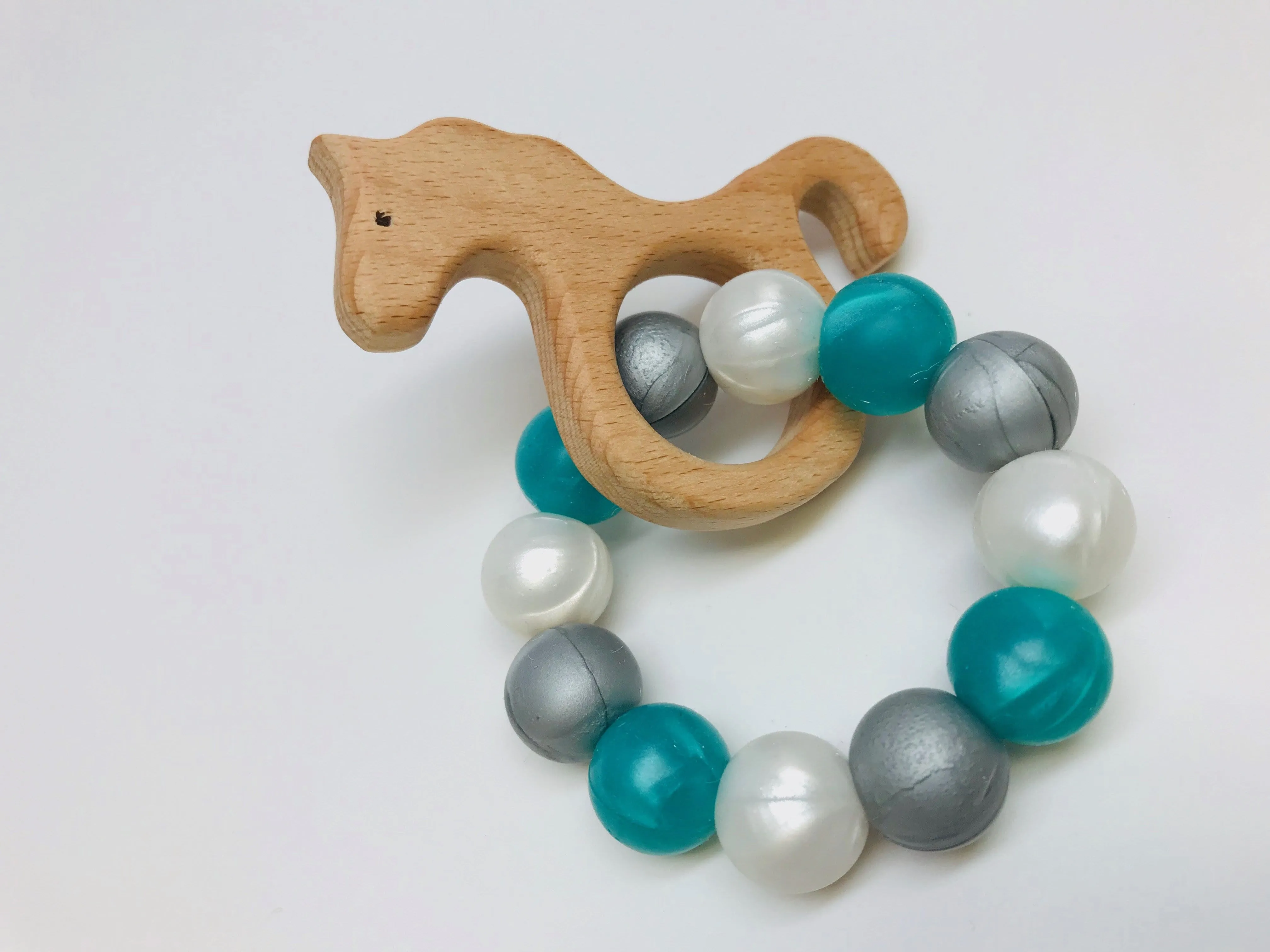 Chewy Baby Co Silicone Wood Teething Toys