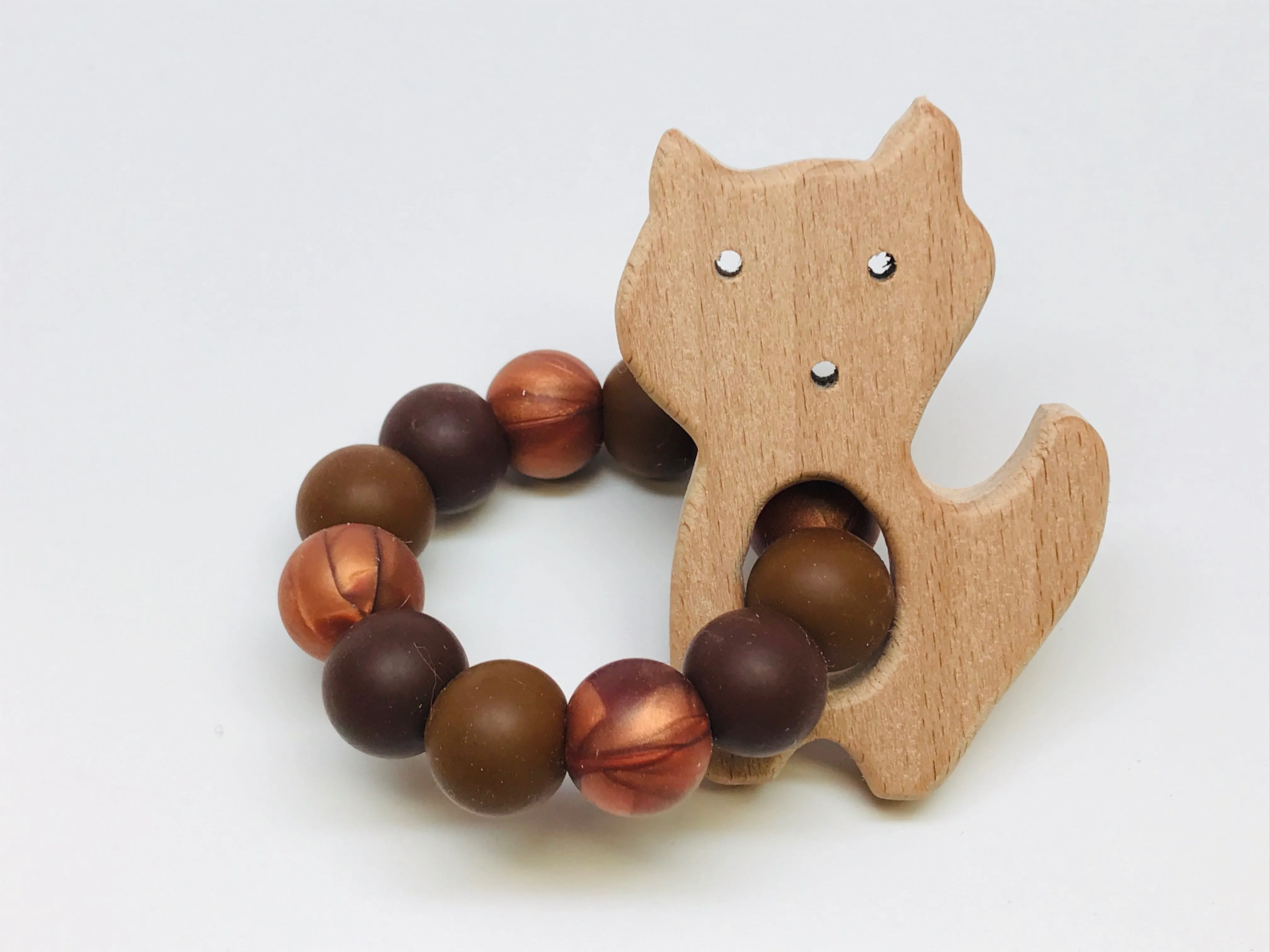 Chewy Baby Co Silicone Wood Teething Toys