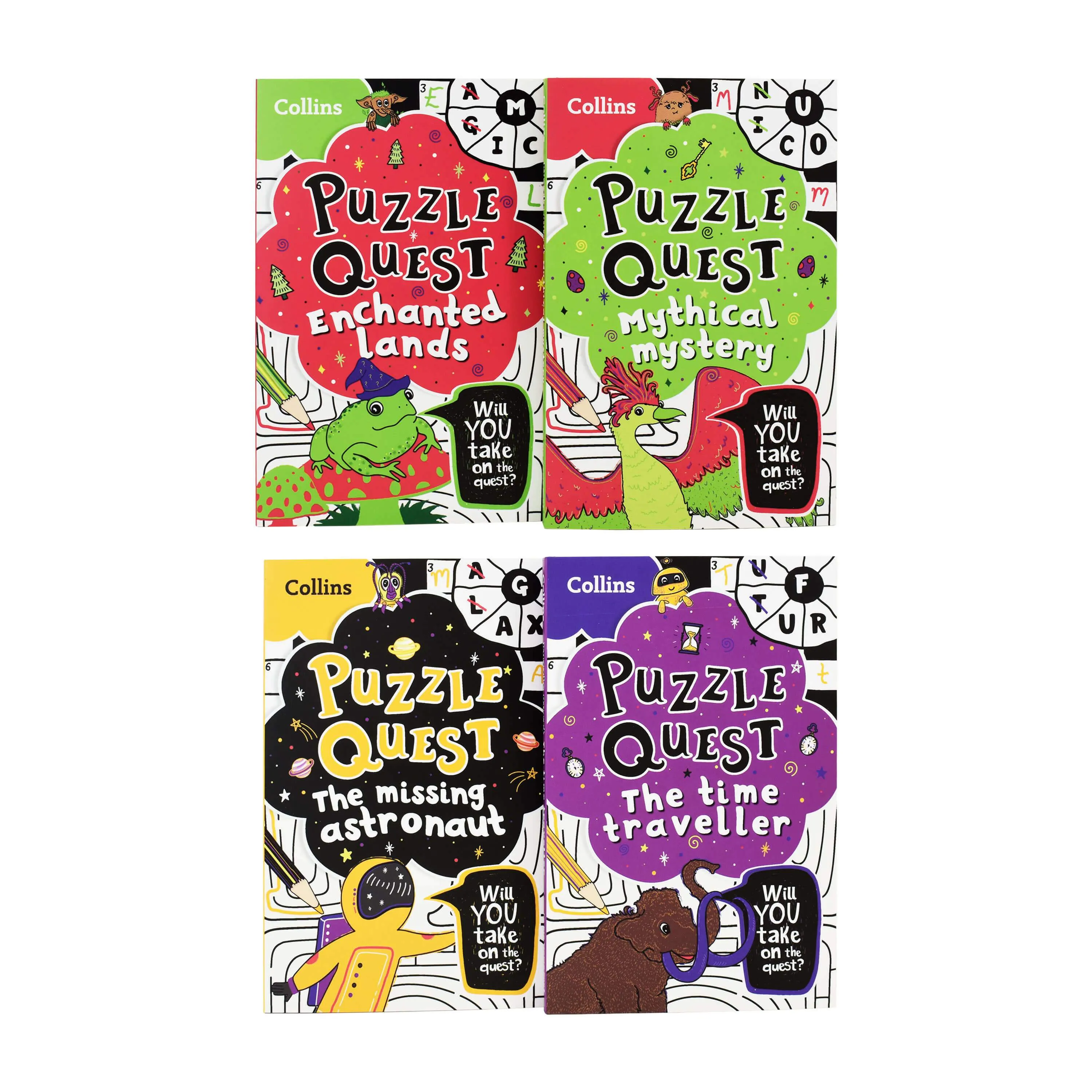 Collins Puzzle Quest 4 Books Collection Set By Kia Marie Hunt - Ages 7-9 - Paperback