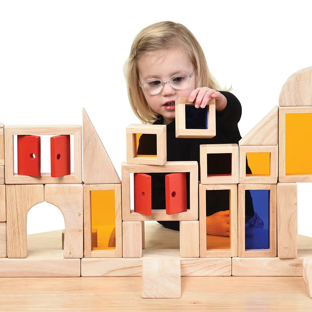 Colored See Through Wooden Blocks