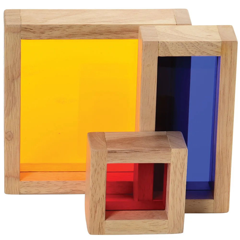 Colored See Through Wooden Blocks