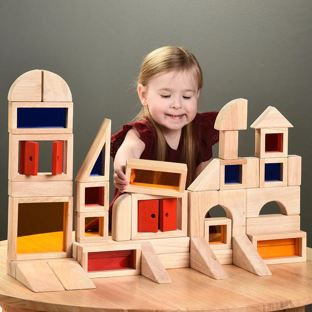 Colored See Through Wooden Blocks