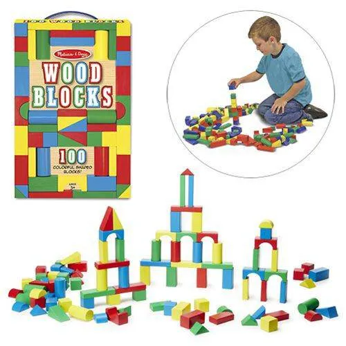 DONATE THIS TOY - Pirate Toy Fund -  Melissa & Doug - 100 Wood Blocks Set