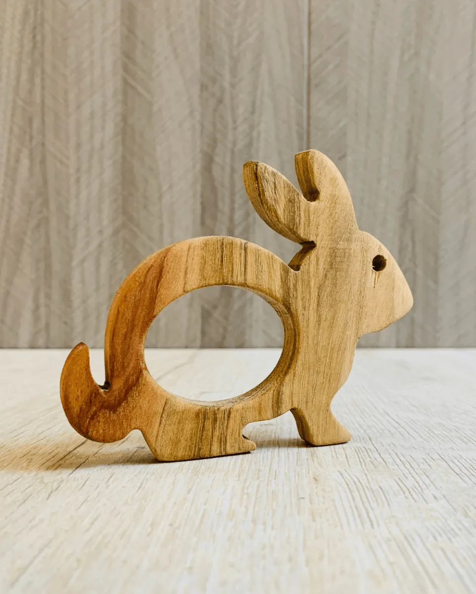 EarthyTweens Beech Wood Rattle & Neem Wood Teethers (Set Of 3)