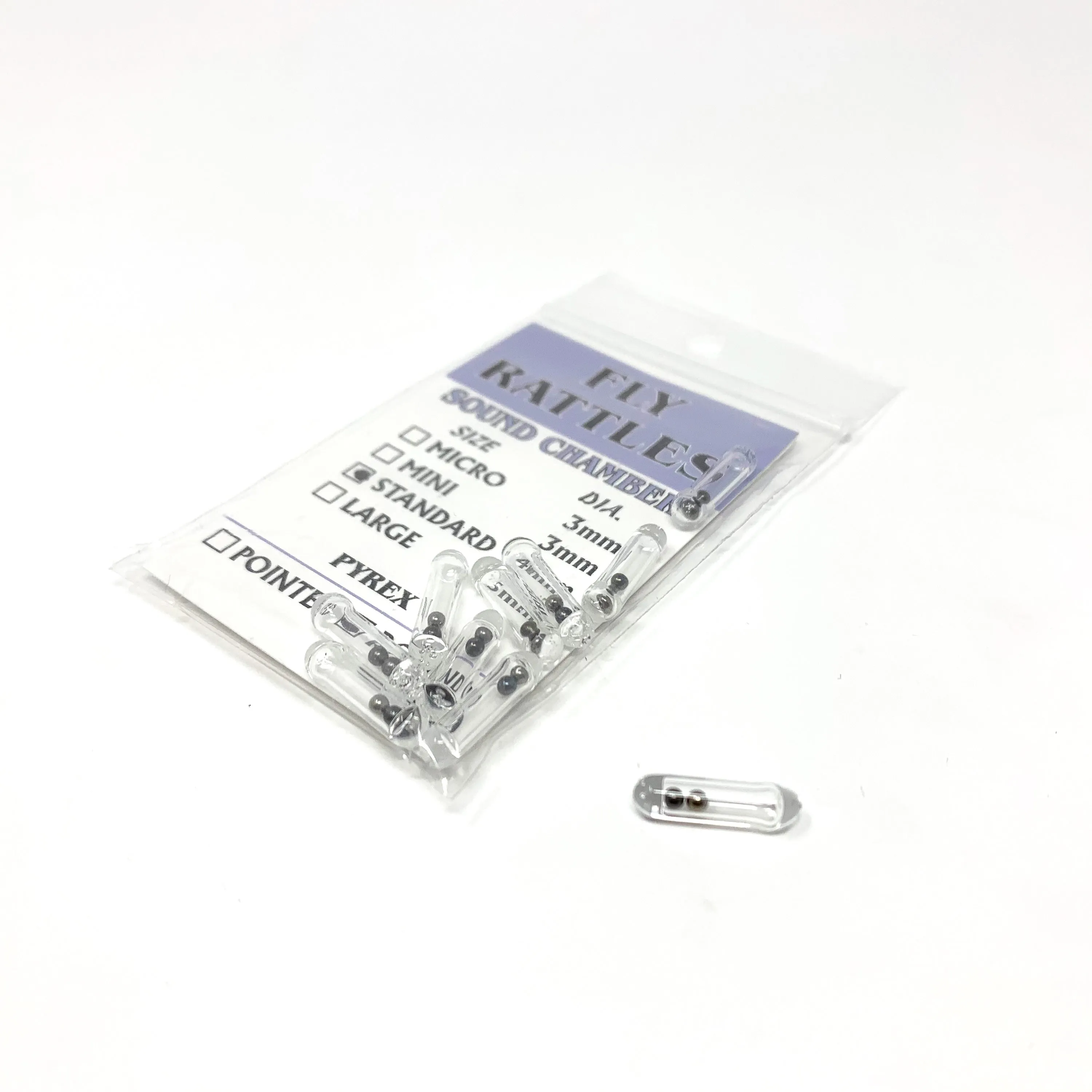 Fly Rattles Pyrex Rounded End 10pk