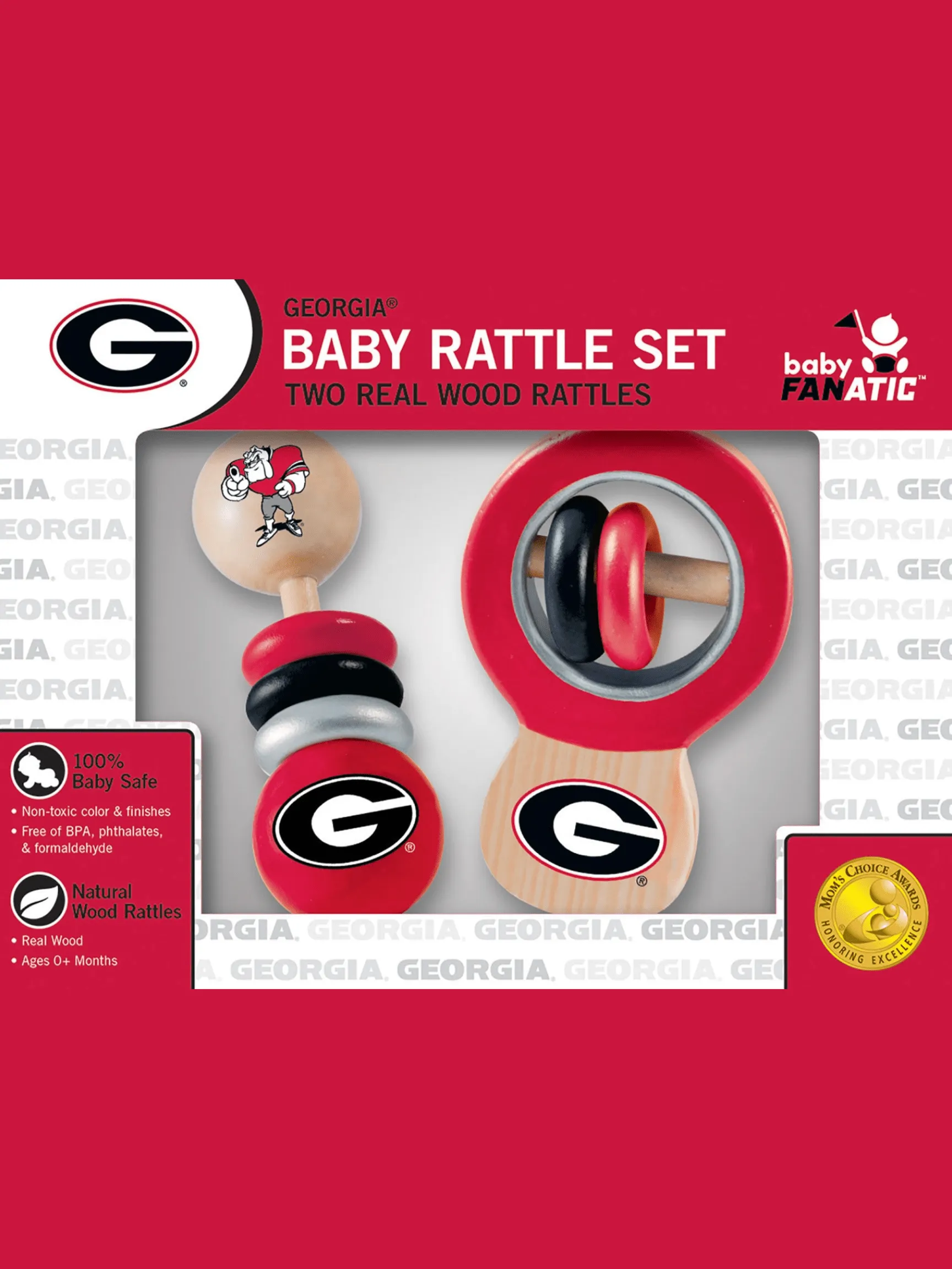 Georgia Bulldogs - Baby Rattles 2-Pack