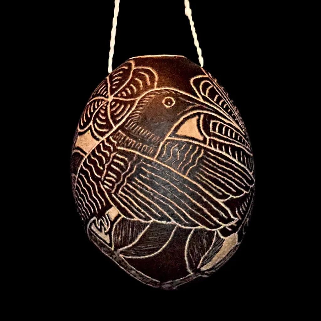 Hummingbird Bird Calabash Christmas tree ornament and hand rattle