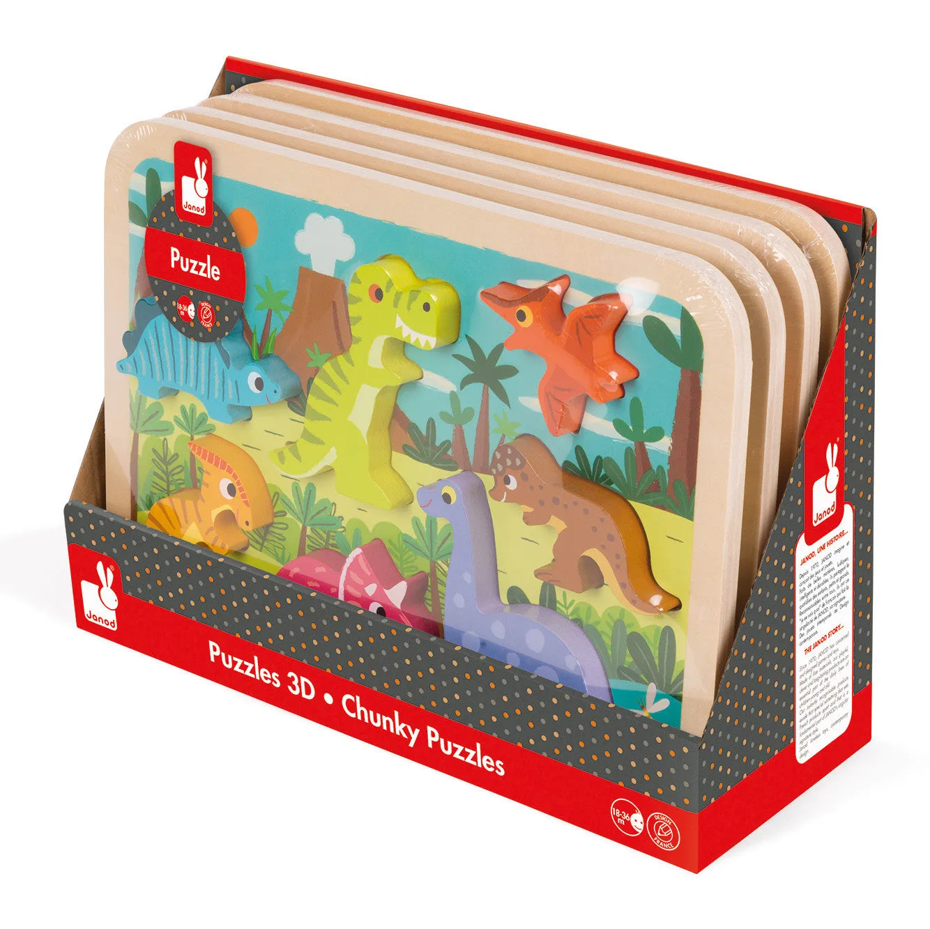 Janod Dinosaurs Chunky Puzzle