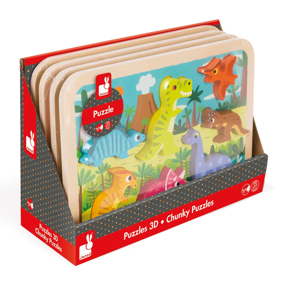 Janod Dinosaurs Chunky Puzzle