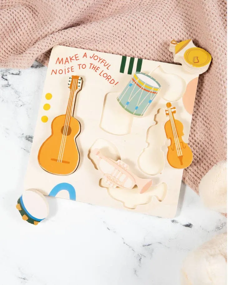 Joyful Noise Puzzle | Christian Kids Wooden Puzzle