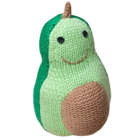 Knit Baby Rattle Avocado