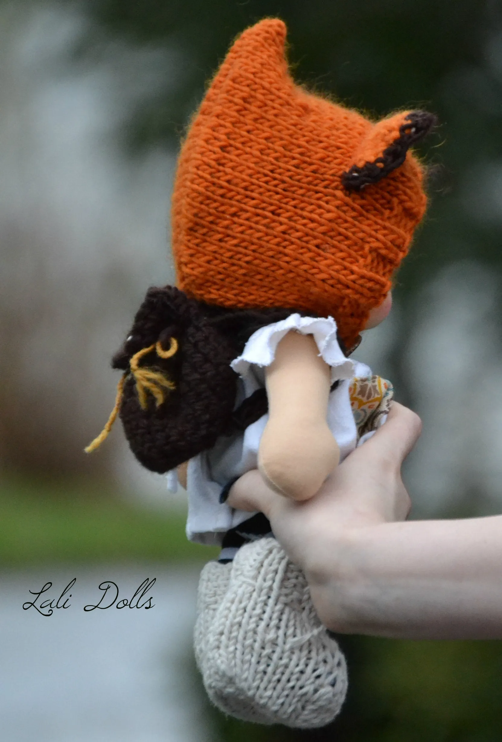 Knitted Fox ear bonnet