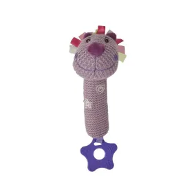 Knitted Lion Squeaker - Lilac