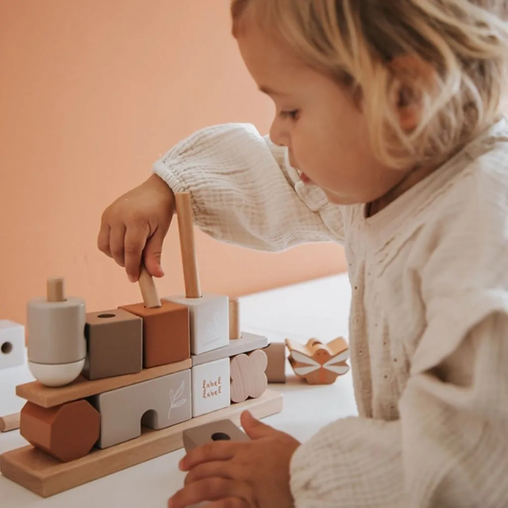 LABEL LABEL STACKING BLOCKS HOUSE