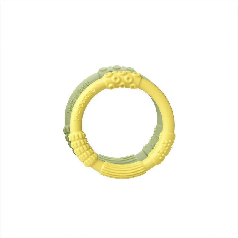 Life Factory Silicone Teether Dual Pack in Yellow/Spring Green