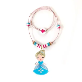 Lilies & Roses Cute Doll Necklace - Doll with Glass Slipper